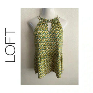 🆕Loft Floral Peplum Tank Top S🆕